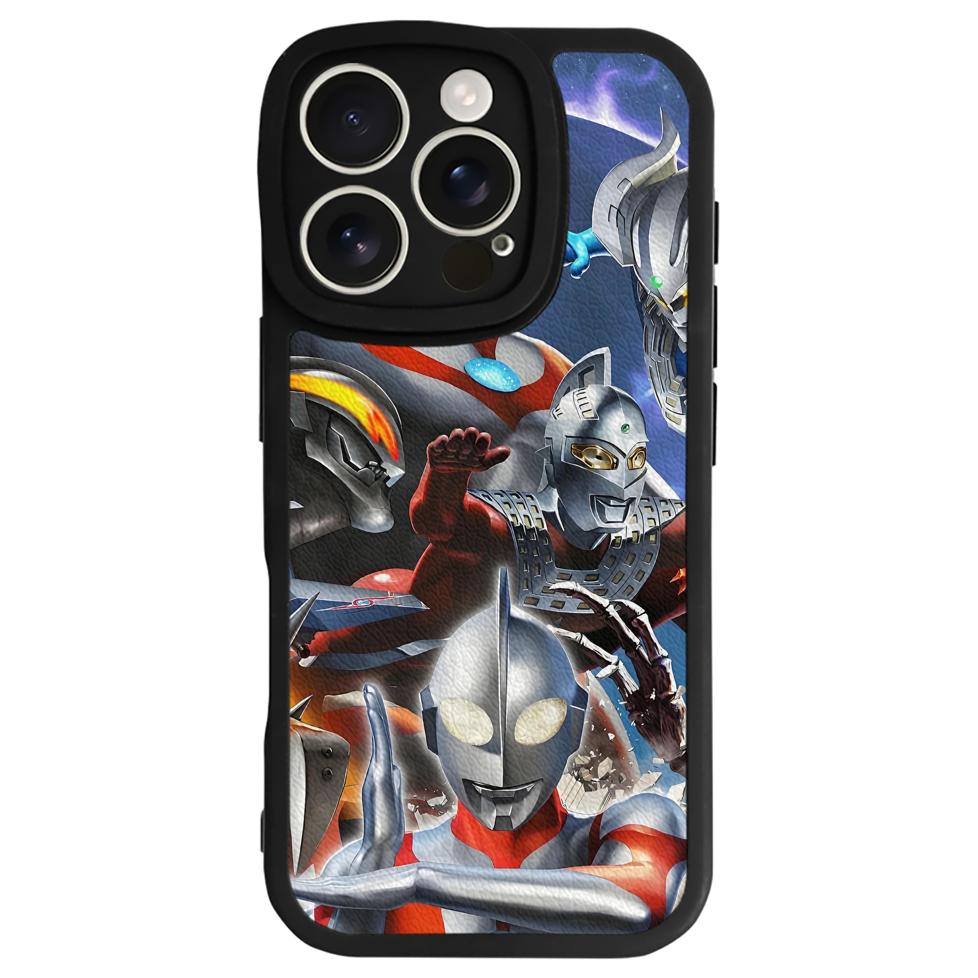 （画像用） ウルトラマン Ultraman 【iPhone 16シリーズ対応】シリコンスマホケース（レザー調） 材質：シリコン